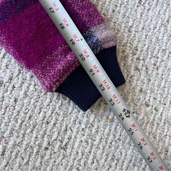 House of Harlow Women's Plaid Wool Blend Cropped Bomber Jacket NWT - Picture 3 of 9